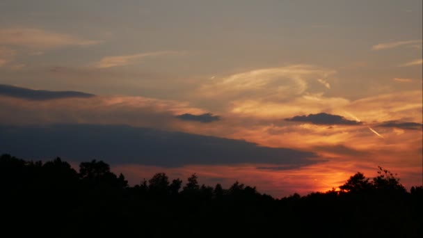 Una Toma Hermoso Atardecer Verano — Vídeos de Stock