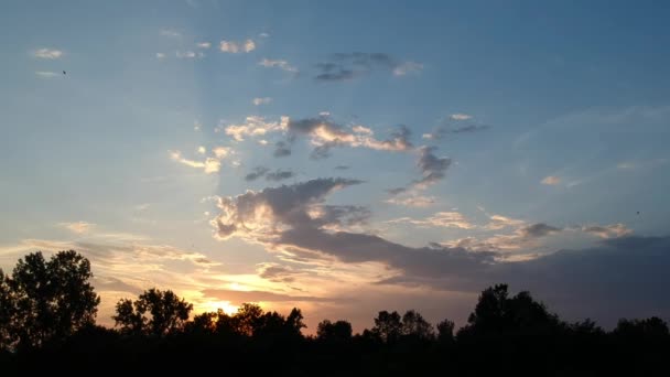 Przenoszenie Kamery Zachód Słońca Obszarów Wiejskich — Wideo stockowe
