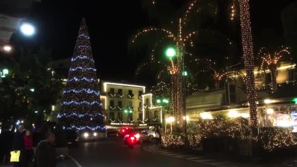 Kerstboom Sorrento Tijdens Winter Italië — Stockvideo