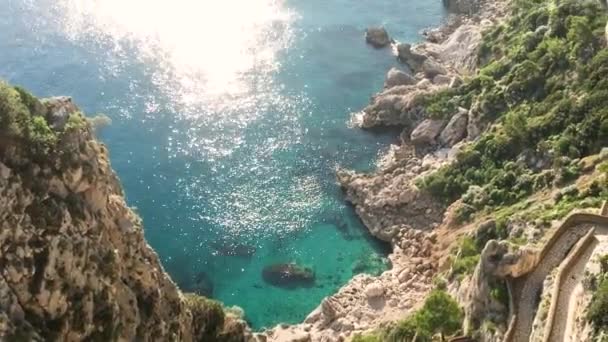 Blick Von Solaro Von Einer Klippe Capri — Stockvideo