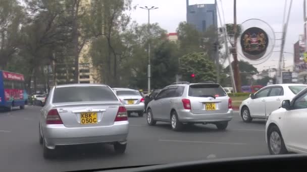 Автомобільна Трагедія Найробі Pov Car Rush Hour — стокове відео