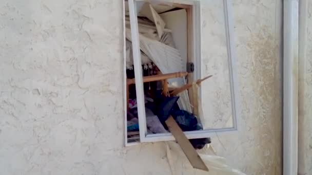 Después Del Huracán Sandy Mirando Barrio Devastado Ortley Beach Nueva — Vídeo de stock