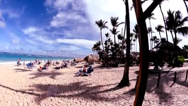 Blick Auf Dominikanische Republik Strand — Stockvideo