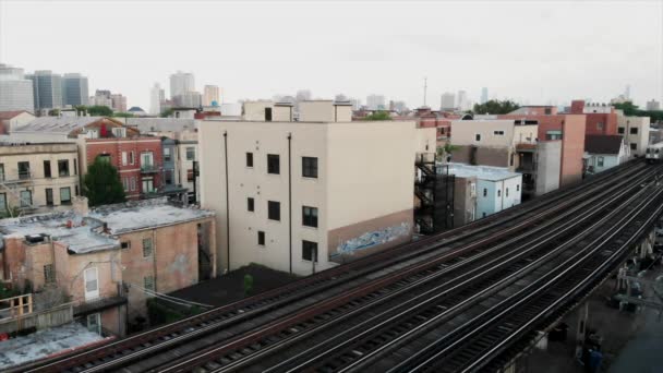 Cta Redline Richtung Norden Von Addison Wrigleyfield — Stockvideo