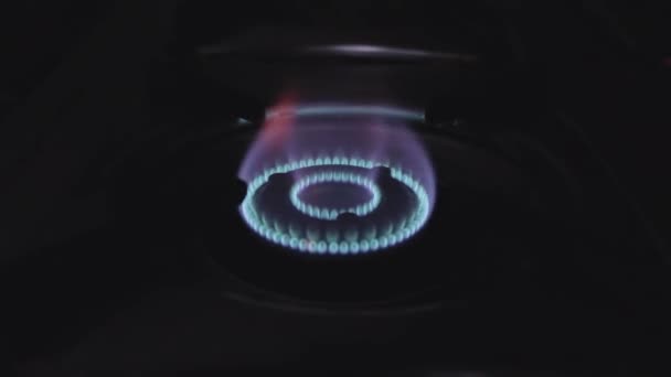 Une Flamme Gaz Étant Abaissée Augmentée Ips — Video