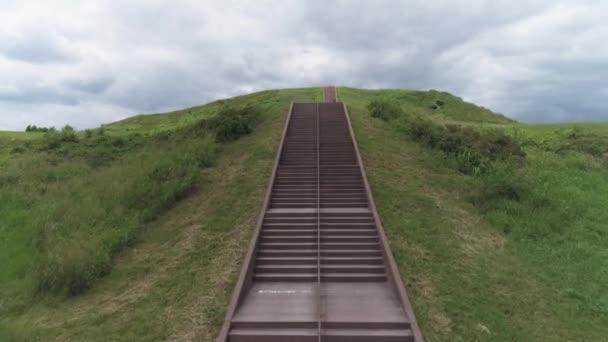 Cette Vidéo Parle Une Vue Aérienne Des Monticules Historiques Cahokia — Video