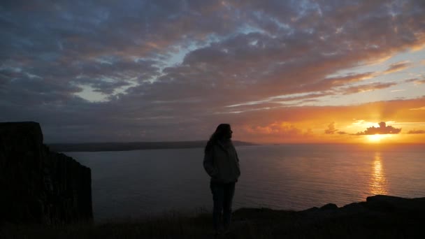 Pôr Sol Irlanda Norte — Vídeo de Stock