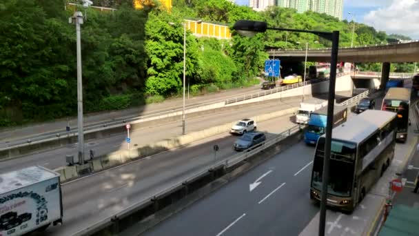 Traffico Moderato Hong Kong — Video Stock
