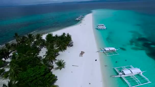 Fotografia Aérea Ilha Kalanggaman Nas Filipinas — Vídeo de Stock