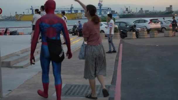 Spiderman Idzie Wesołe Miasteczko — Wideo stockowe