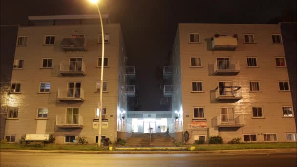 Gece Gündüz Montreal Sokaklarında Zaman Aşımı — Stok video
