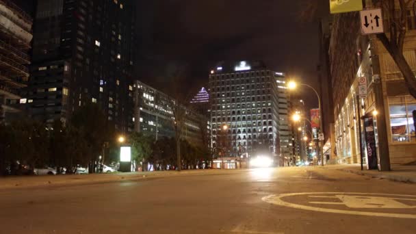 Time Lapse Las Calles Montreal Por Noche Noche — Vídeos de Stock