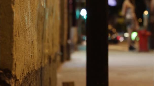夜と夜のモントリオールの街のタイムラプス — ストック動画