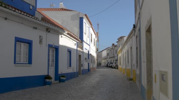 Uitzicht Het Dorp Ericeira Portugal — Stockvideo