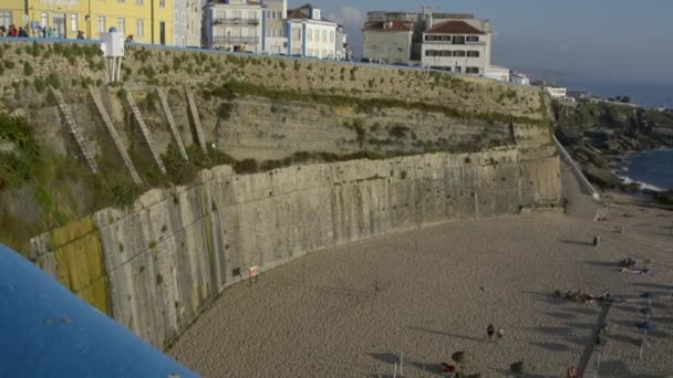 Uitzicht Het Dorp Ericeira Portugal — Stockvideo