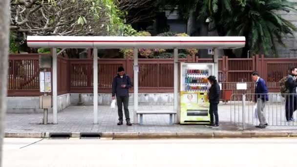 Een Maar Stop Bij Hong Kong Achtergrond — Stockvideo