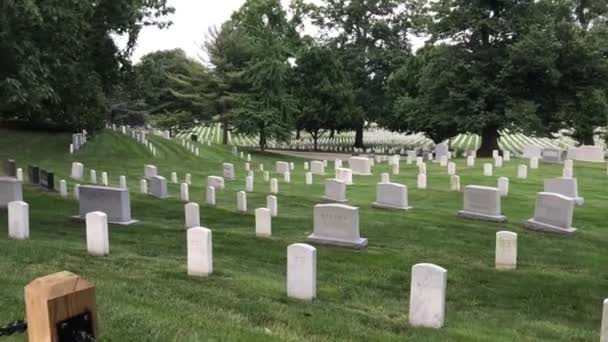 Promenad Genom Arlington National Cemetery — Stockvideo