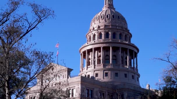 Exterior Texas Capitol Building — Vídeo de Stock