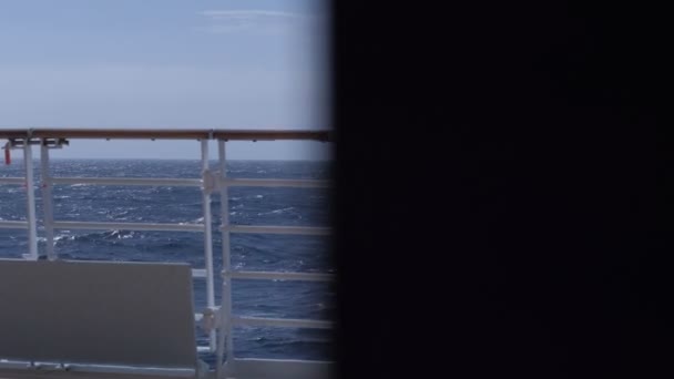 Sea Slowly Moving Cruise Day Time Footage — Stock Video