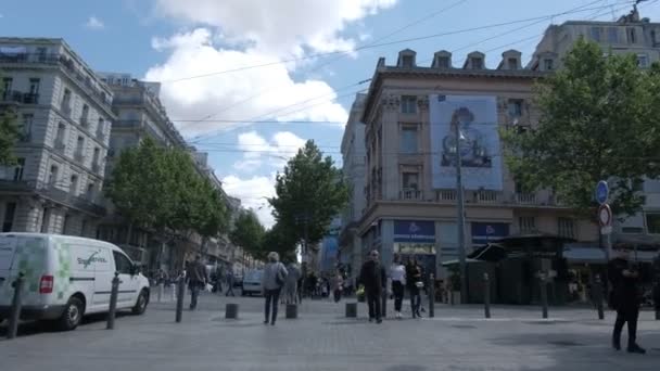 Camminare Attraverso Barcellona Giorno Tempo Filmati — Video Stock