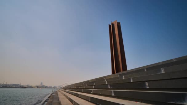 Doha Katar Listopada 2016 Richard Serra Muzeum Islamskiego Parku Sztuki — Wideo stockowe