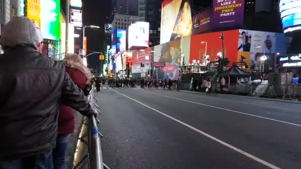 Times Meydanı Nın Gece Çekimi — Stok video