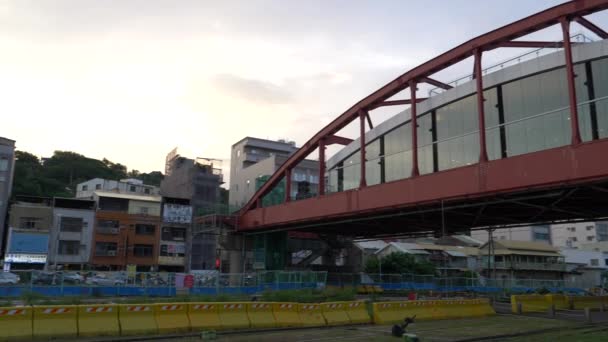 Vue Panoramique Depuis Pont Vers Parc Kaoshiung — Video