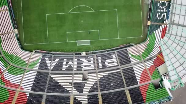 Tiro Cenital Del Estadio Nou Camp León Guanajuato — Vídeos de Stock