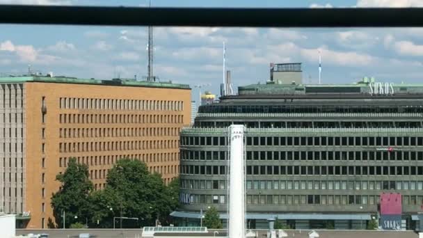 Helsinki Centre Ville Bâtiments Jour Heure Séquences — Video