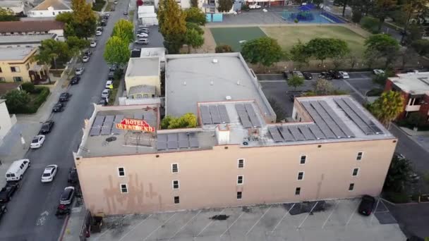 Culver City Deki Eski Otelin Üzerinden — Stok video