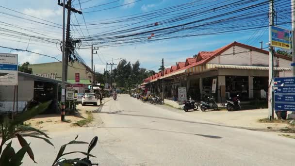 Široký Záběr Malého Ostrovního Městečka Koh Phangan Thajsko — Stock video