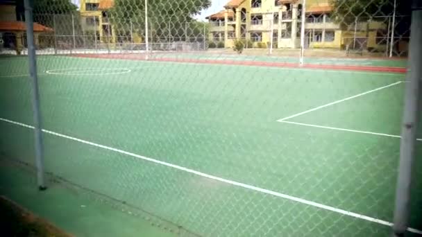 Clip Cancha Tenis Complejo Apartamentos Arlington Texas Sábado Por Mañana — Vídeo de stock