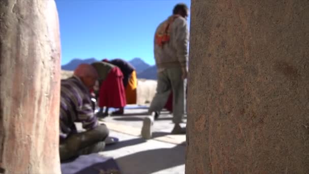 Spiti Valley Studené Pouštní Horské Údolí Nachází Vysoko Pohoří Himalája — Stock video