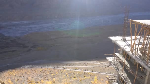 Spiti Vallei Een Koude Woestijn Bergvallei Gelegen Het Himalaya Gebergte — Stockvideo