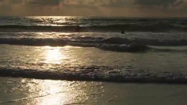 Oceano Alla Vista Del Tramonto — Video Stock