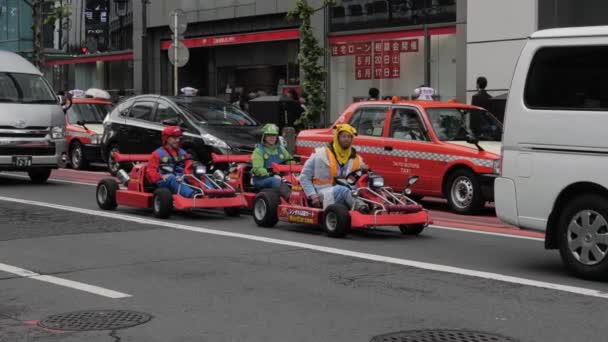 Mario Kart Turu Mayıs Tokyo Gündüz Görüntüsü — Stok video