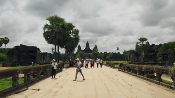 Angkor Wat Siem Reap Kamboçya Antik Tarih Tarihi Unesco Dünya — Stok video