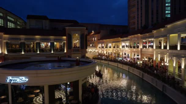 Décalage Horaire Centre Commercial Grand Canal Venise Nuit — Video