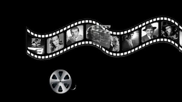 Film Noir Length Seconds Mpg4 Fps Uhd 3840X2160 — Stock Video