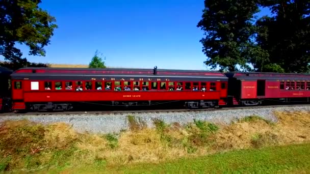Trains Campagne Vapeur Amish Par Drone — Video