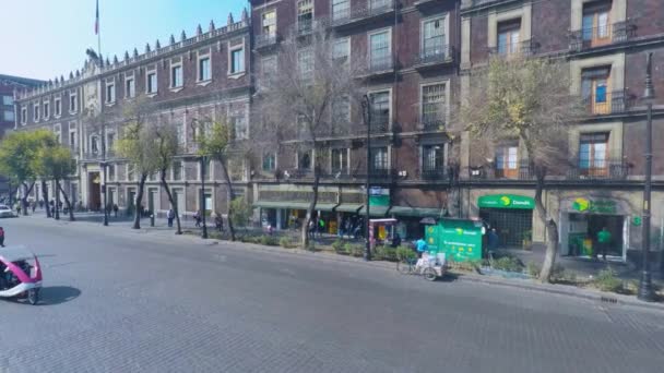 Mexico City Downtown Zocalo Panning — Stock video