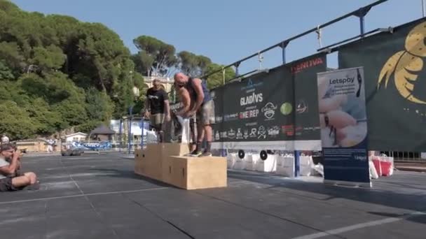 Crossfit Tävlingen Dagtid Italien — Stockvideo