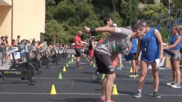 Concurso Crossfit Durante Día Italia — Vídeo de stock