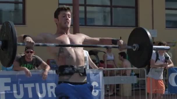 Crossfit Competition Daytime Italy — Stock Video