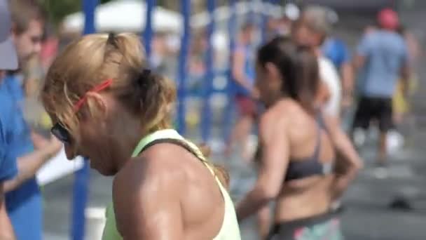 Crossfit Tävlingen Dagtid Italien — Stockvideo