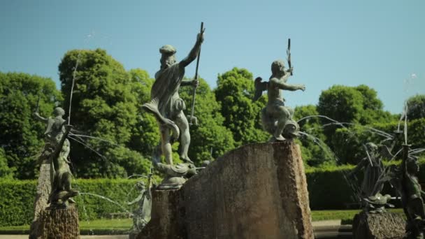 Fountain Herrenhausen Garten Hannover Germany — Stock Video