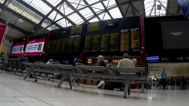 Cronologia Degli Interni Della Stazione Liverpool Lime — Video Stock