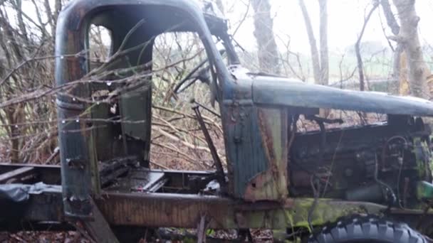 Stara Ciężarówka Opuszczonym Miejscu — Wideo stockowe