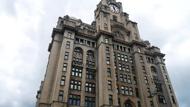 Tiro Ascendente Edifício Liverpool Fígado — Vídeo de Stock