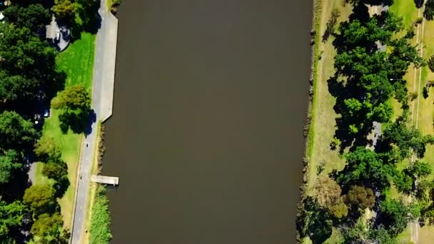 Pomalu Stoupající Panorama Dronu Letící Směrem Cbd Melbourne Horkém Slunečném — Stock video